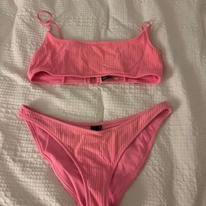 Triangl Swimwear Pink Ribbed Bikini